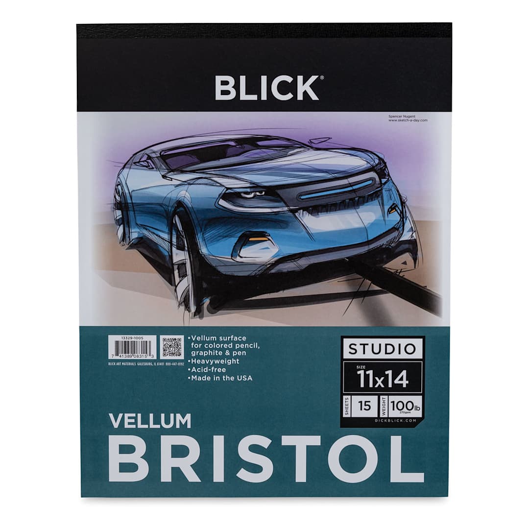 Open in modal - Blick Bristol Pad - 11" x 14", Vellum, 15 Sheets