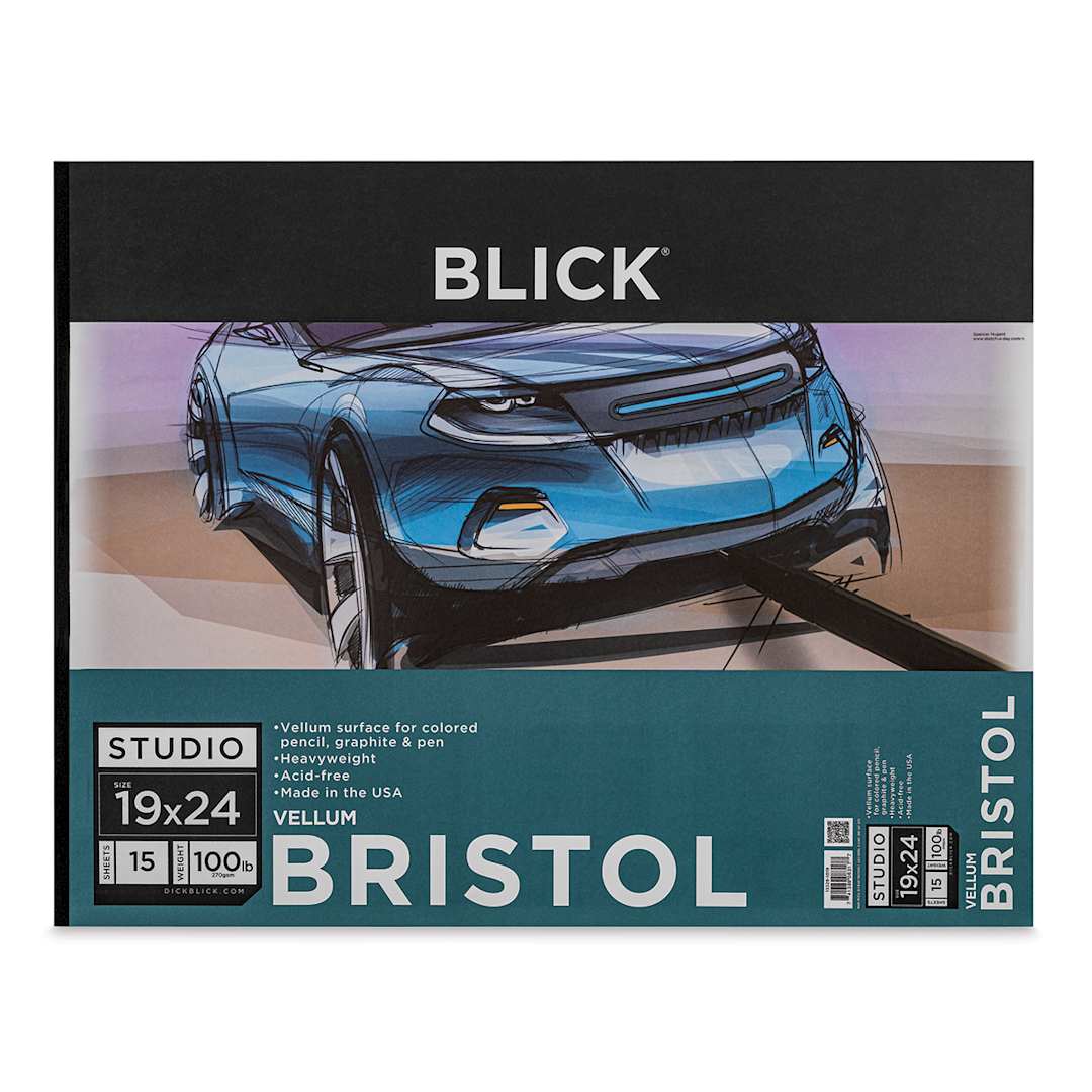 Open in modal - Blick Bristol Pad - 19" x 24", Vellum, 15 Sheets