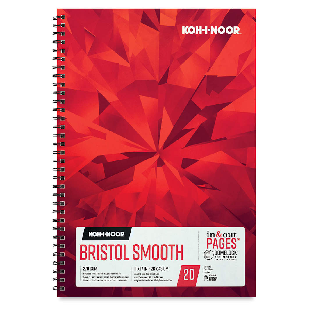 Open in modal - Koh-I-Noor Bristol Pad - Smooth, 17" x 11", 20 Sheets
