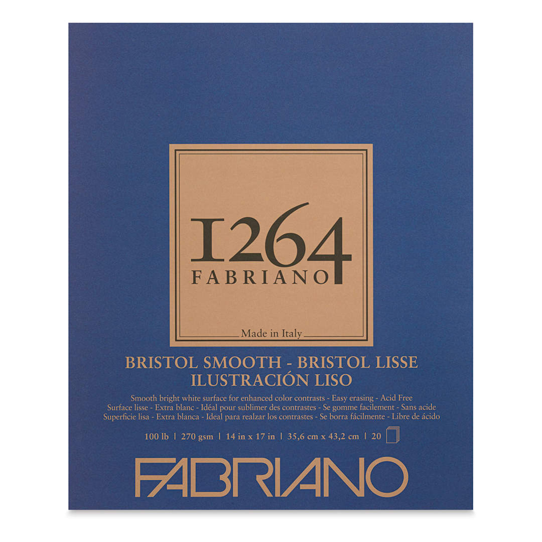Open in modal - Fabriano 1264 Bristol Pad - 14" x 17", Smooth