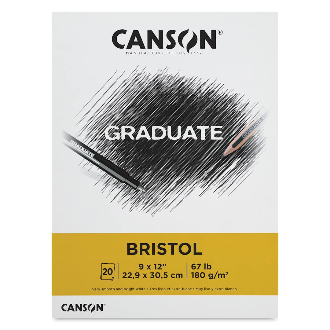 Open in modal - Canson Graduate Bristol Pad - 9" x 12", front cover