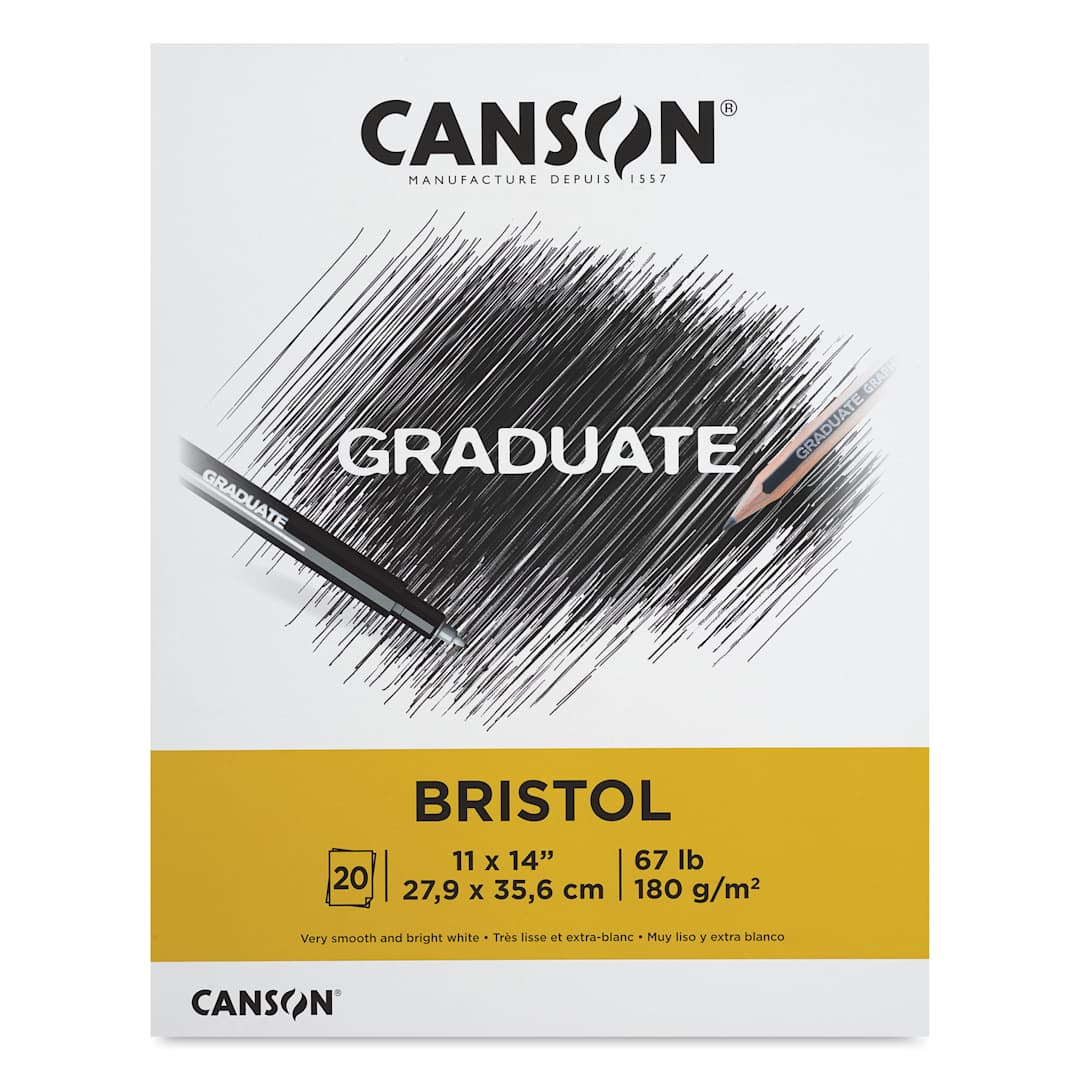 Open in modal - Canson Graduate Bristol Pad - 11" x 14", front cover