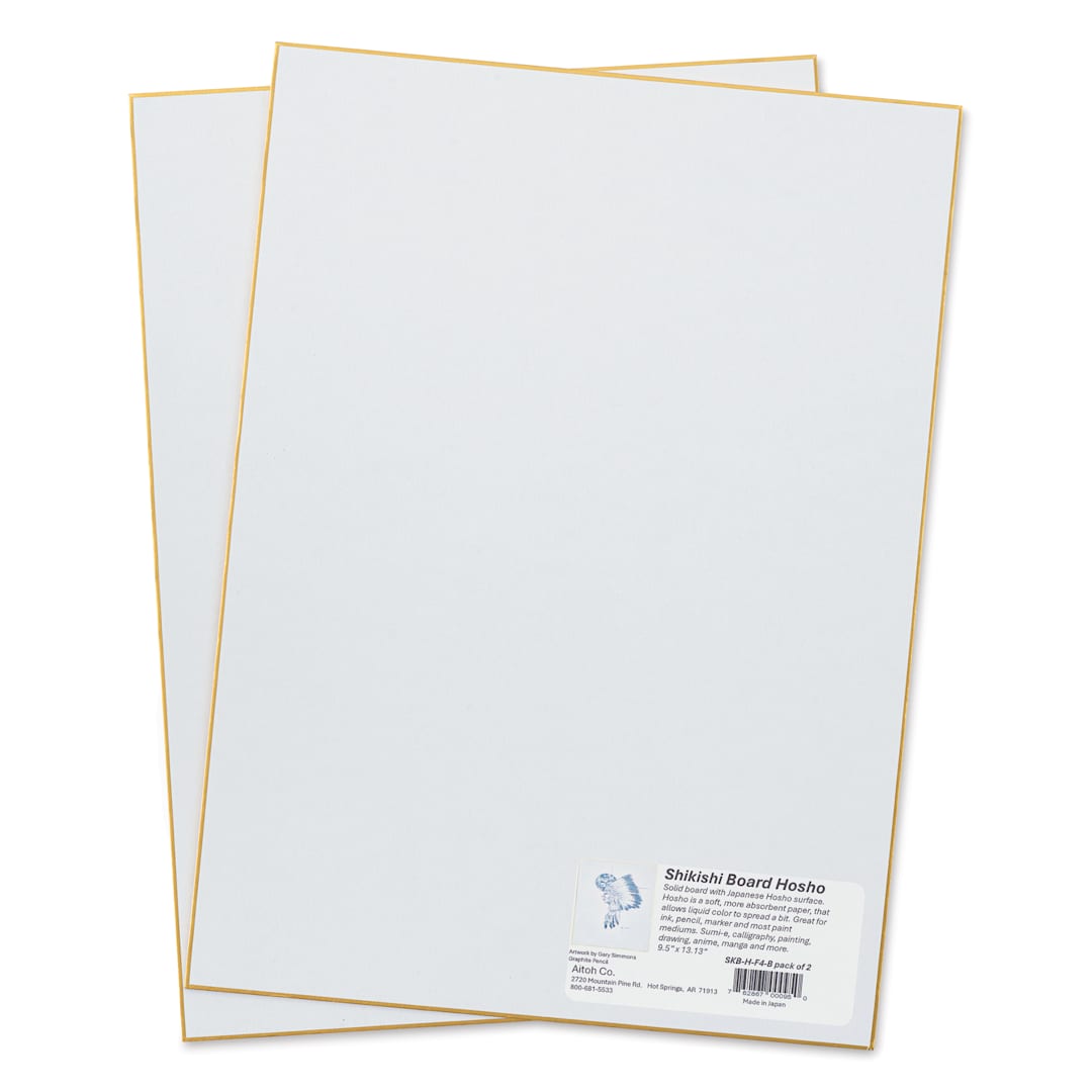Open in modal - Aitoh Hosho Paper Shikishi Boards - 9-1/2" x 13-1/10", Pkg of 2, packaging label