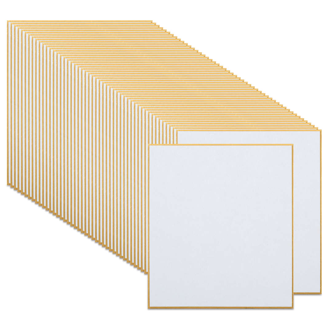 Open in modal - Aitoh Hosho Paper Shikishi Boards - 4-3/4" x 5-1/4", Pkg of 50