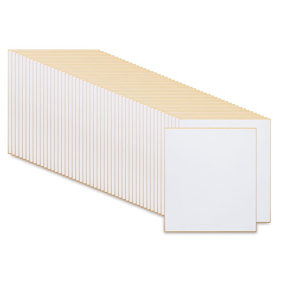 Open in modal - Aitoh Hosho Paper Shikishi Boards - 9-1/2" x 10-3/4", Pkg of 50