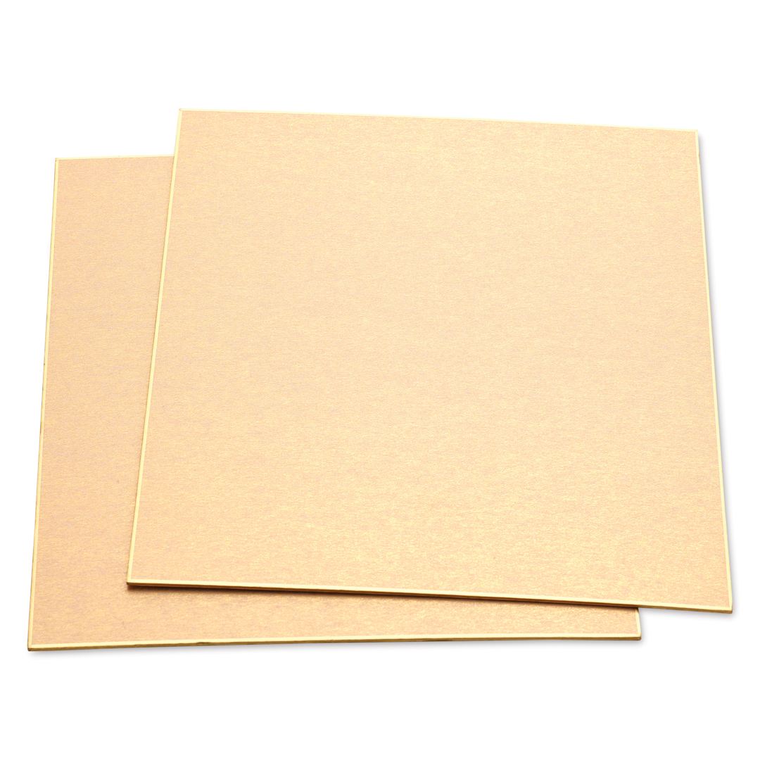 Open in modal - Aitoh Gold Paper Shikishi Boards - 9-1/2" x 10-3/4", Pkg of 2