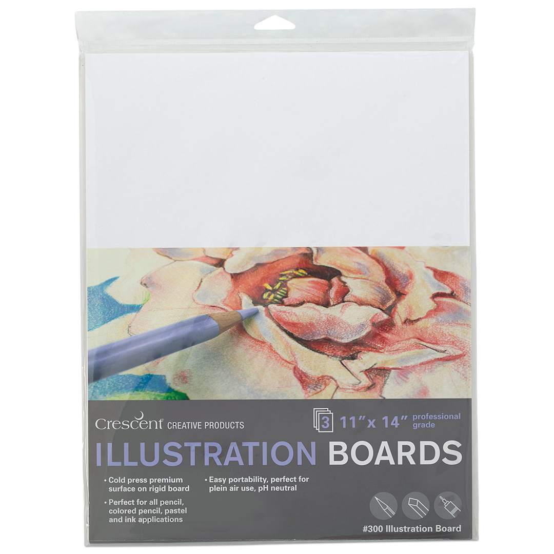 Open in modal - Crescent Illustration Board - 11" x 14", Pkg of 3