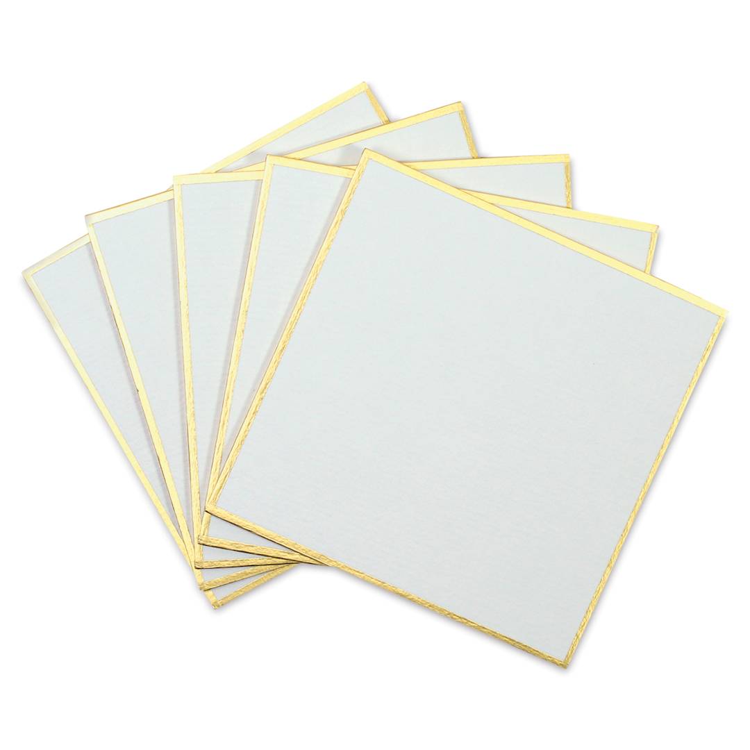 Open in modal - Yasutomo Japanese Shikishi Boards - Gasen, 3" x 3", Pkg of 5