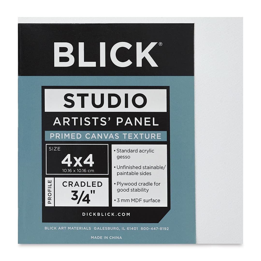 Open in modal - Blick Studio Artists' Board - 4" x 4" x 3/4", Traditional