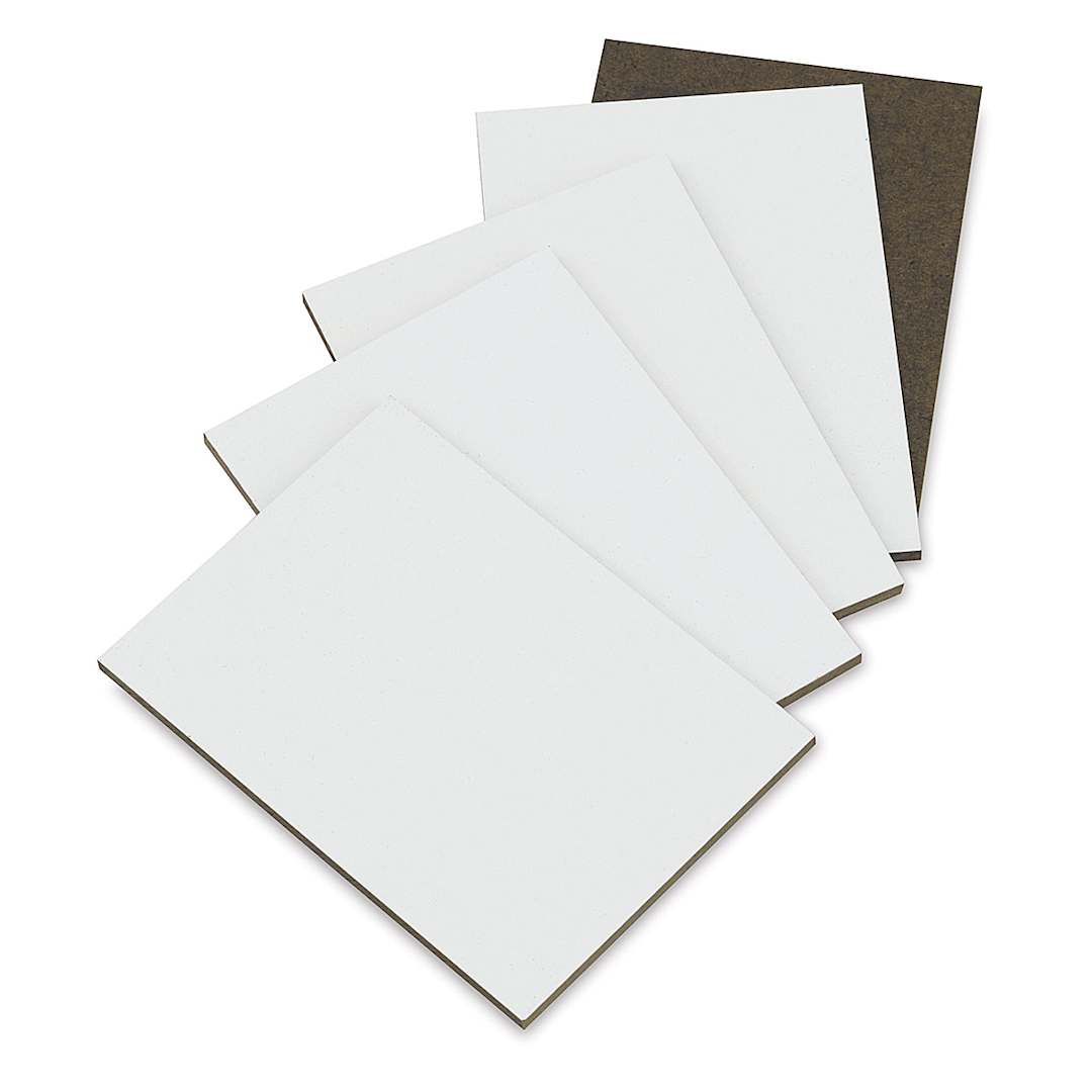 Open in modal - Ampersand Encausticbord - Component pieces of Trading Card package