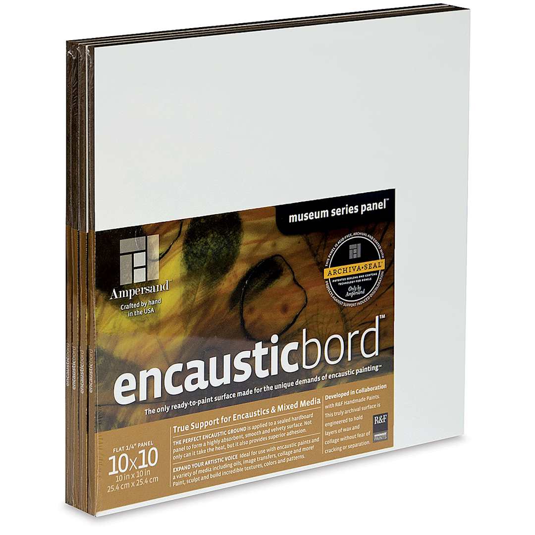 Open in modal - Ampersand Encausticbord - 10" x 10" x 1/4", Flat