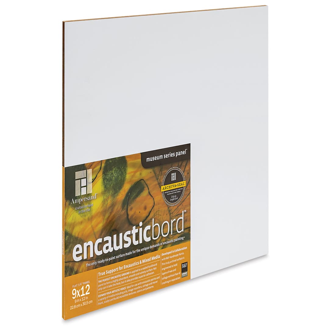 Open in modal - Ampersand Encausticbord - 9" x 12" x 1/4", Flat