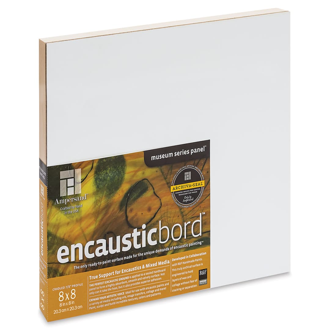 Open in modal - Ampersand Encausticbord - 8" x 8" x 7/8", Cradled