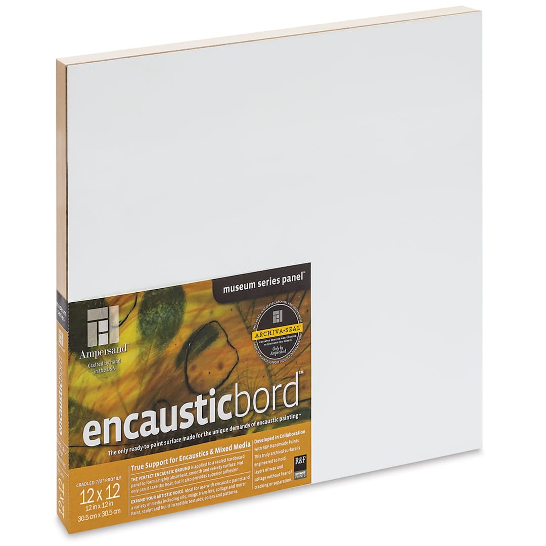 Open in modal - Ampersand Encausticbord - 12" x 12" x 7/8", Cradled