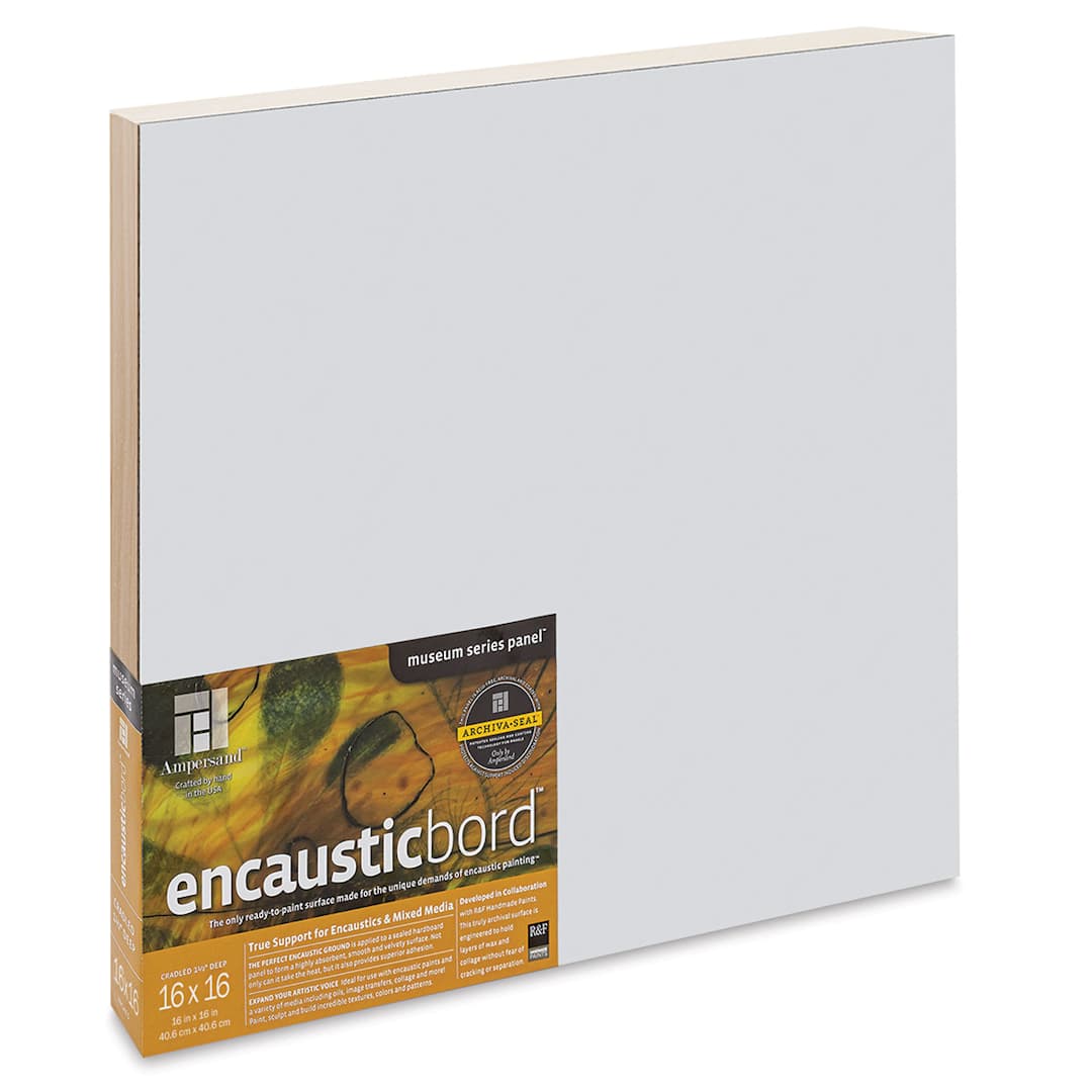 Open in modal - Ampersand Encausticbord - 16" x 16" x 1-1/2", Cradled