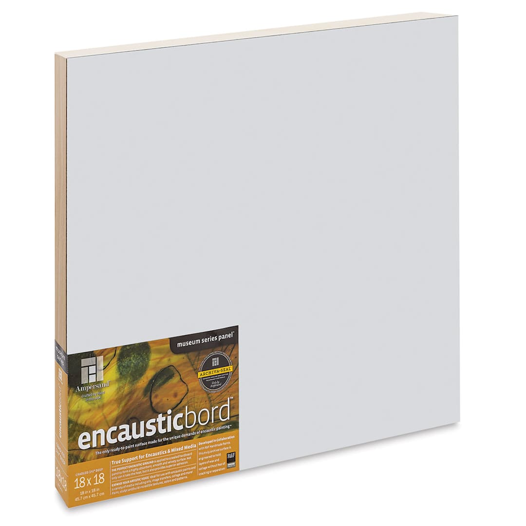 Open in modal - Ampersand Encausticbord - 18" x 18" x 1-1/2", Cradled