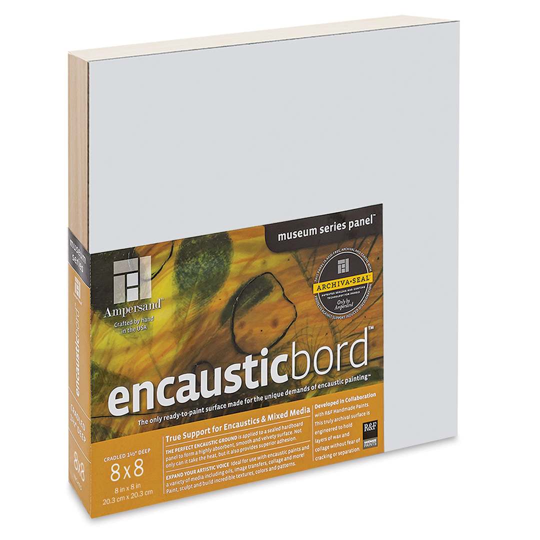 Open in modal - Ampersand Encausticbord - 8" x 8" x 1-1/2", Cradled