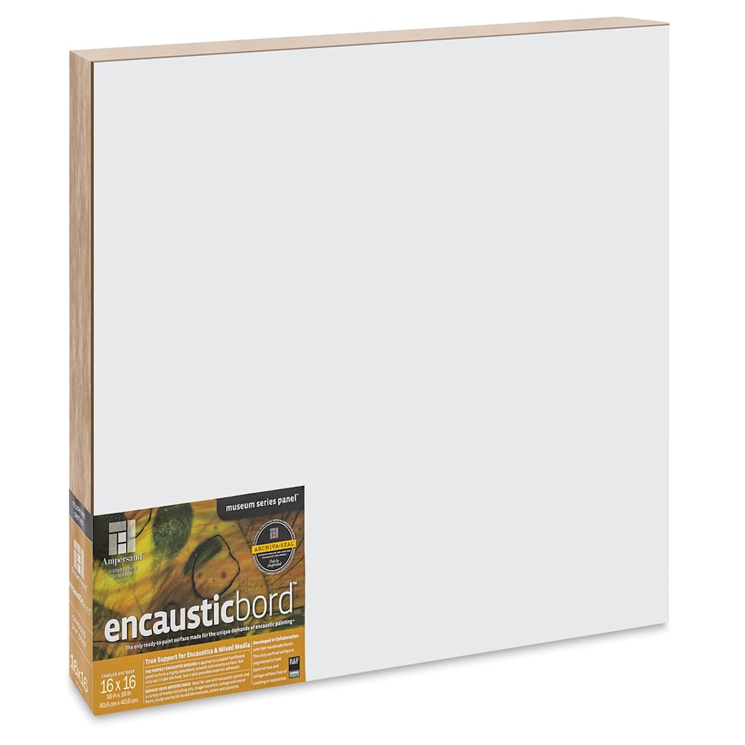 Open in modal - Ampersand Encausticbord - 16" x 16" x 2-1/8", Cradled