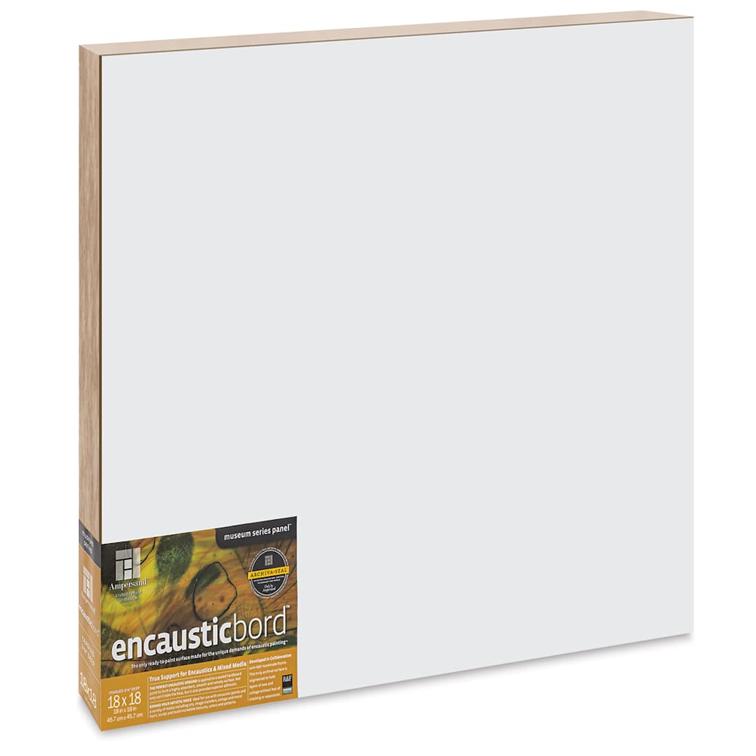 Open in modal - Ampersand Encausticbord - 18" x 18" x 2-1/8", Cradled