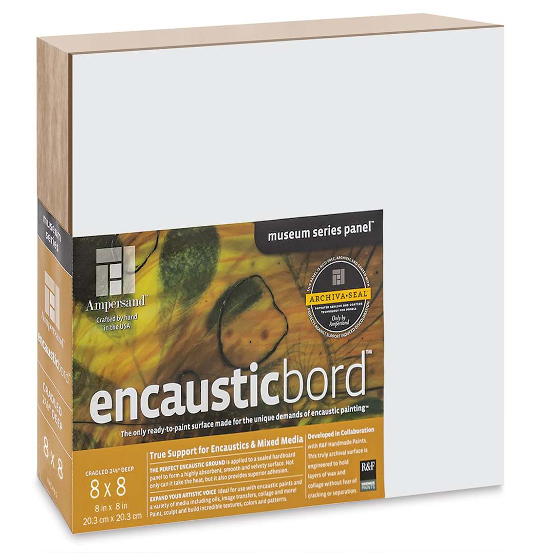 Open in modal - Ampersand Encausticbord - 8" x 8" x 2-1/8", Cradled