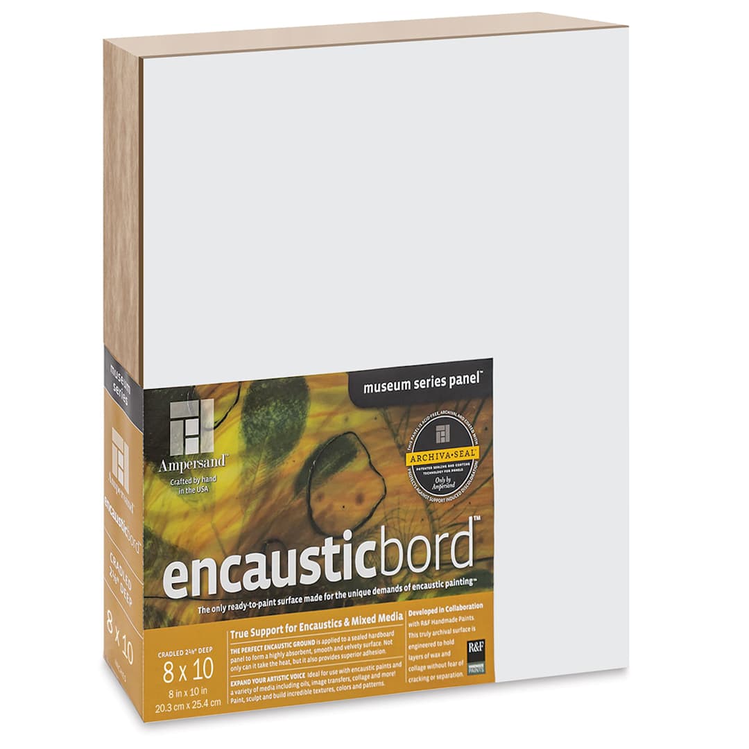 Open in modal - Ampersand Encausticbord - 8" x 10" x 2-1/8", Cradled