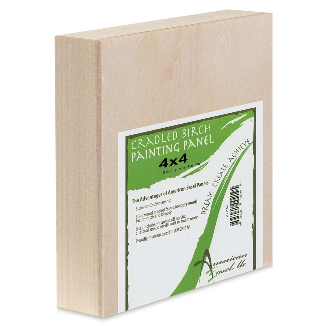 Open in modal - American Easel Painting Panel - 4" x 4" x 7/8", Wood, Flat