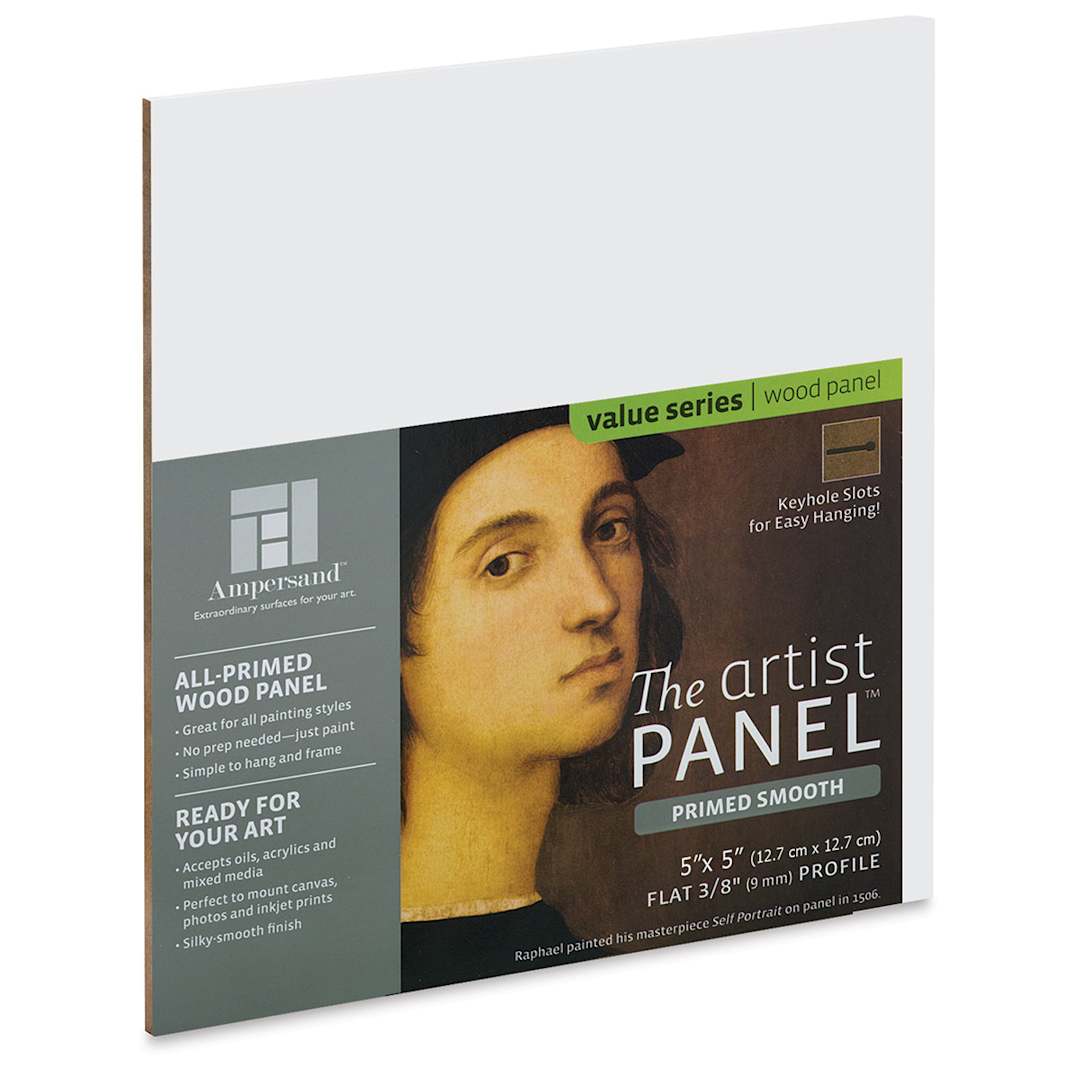 Open in modal - Ampersand Value Series Artist Panel - Smooth, 5" x 5", 3/8" Profile