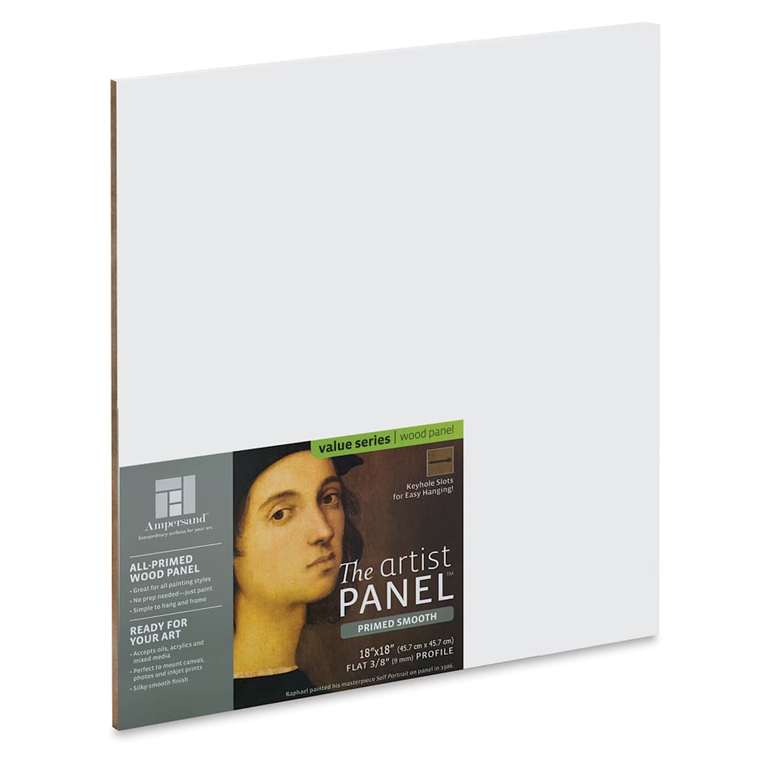 Open in modal - Ampersand Value Series Artist Panel - Smooth, 18" x 18", 3/8" Profile