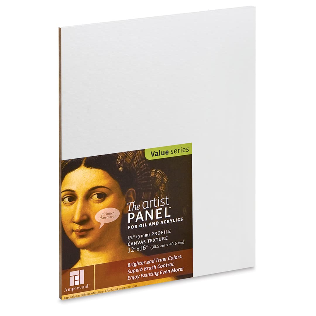 Open in modal - Ampersand Value Series Artist Panel - Textured, 12" x 16", 3/8" Profile