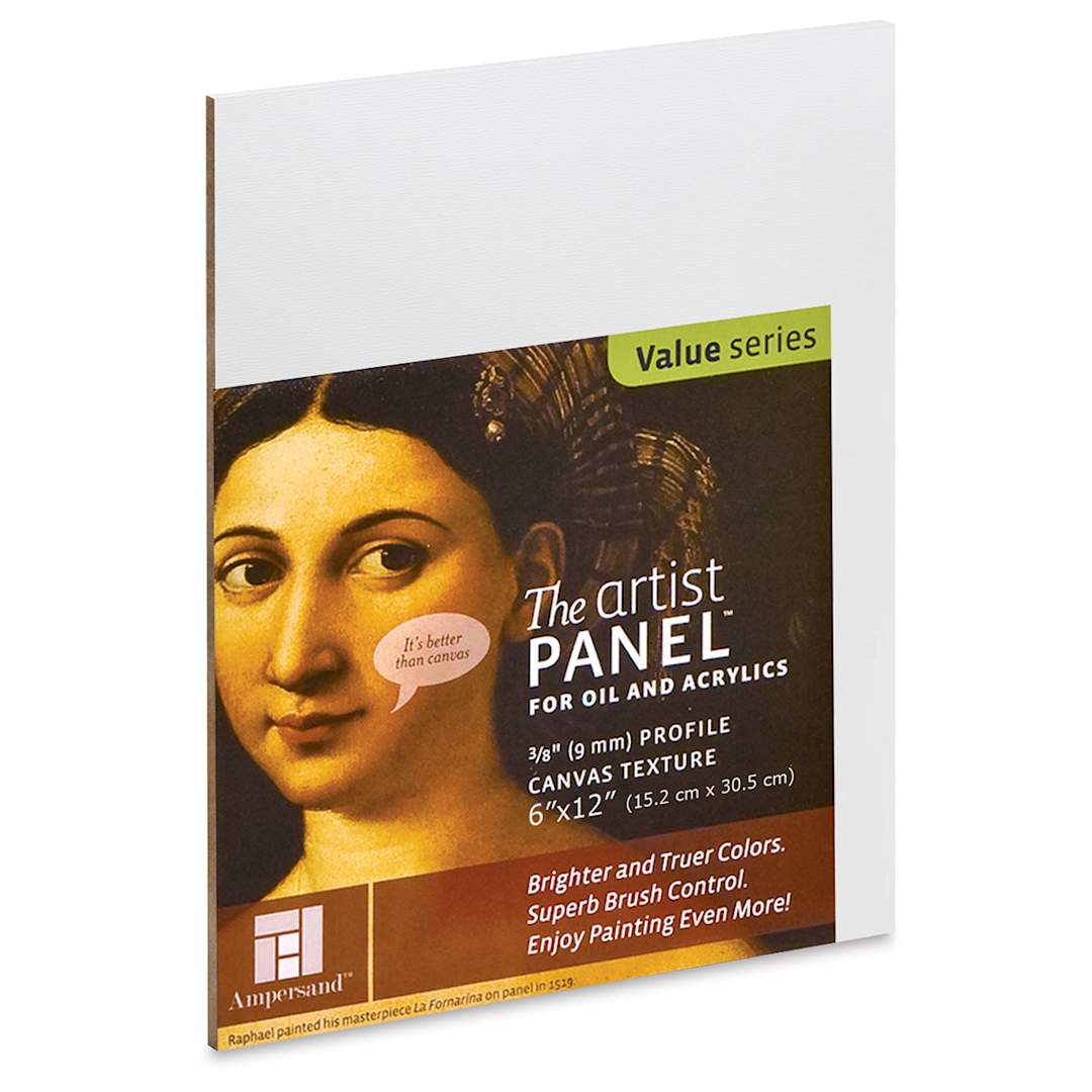 Open in modal - Ampersand Value Series Artist Panel - Textured, 6" x 12", 3/8" Profile