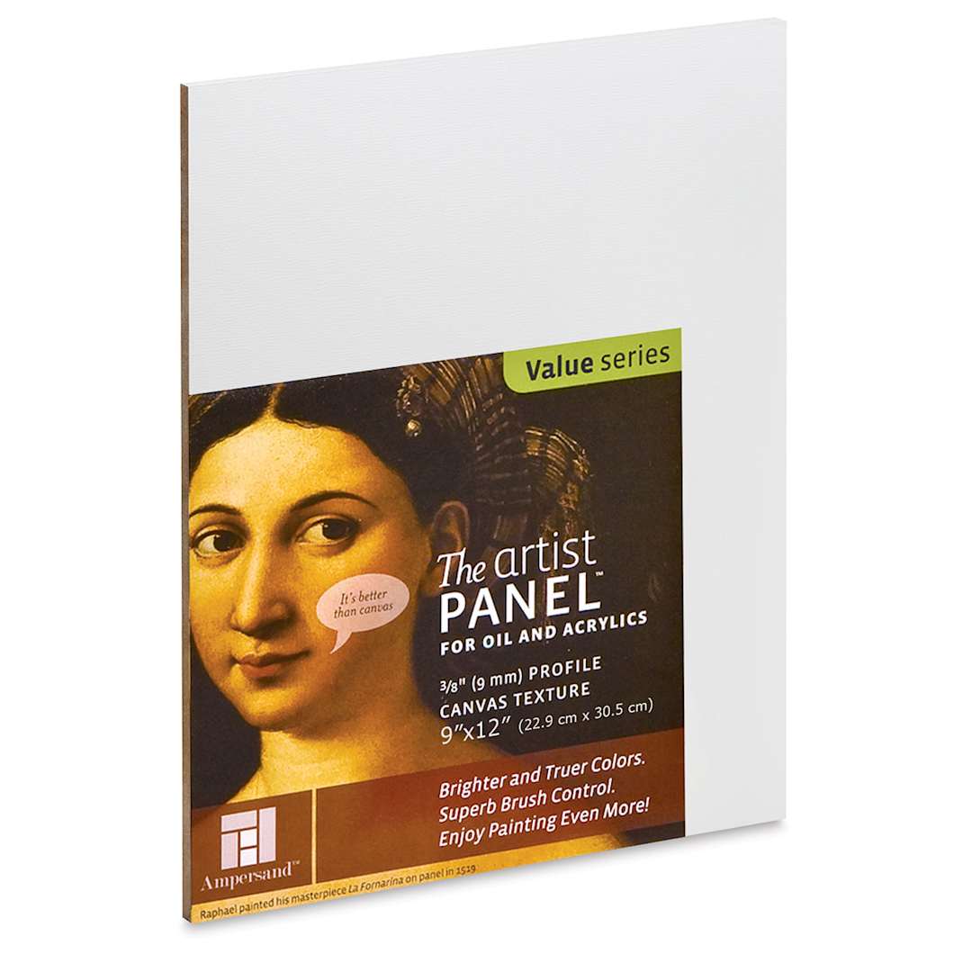 Open in modal - Ampersand Value Series Artist Panel - Textured, 9" x 12", 3/8" Profile