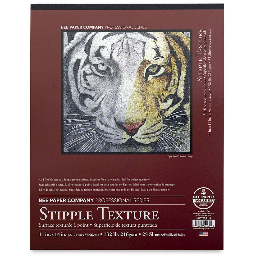 Open in modal - Bee Paper Stipple Paper Pad - 11" x 14", 25 Sheets