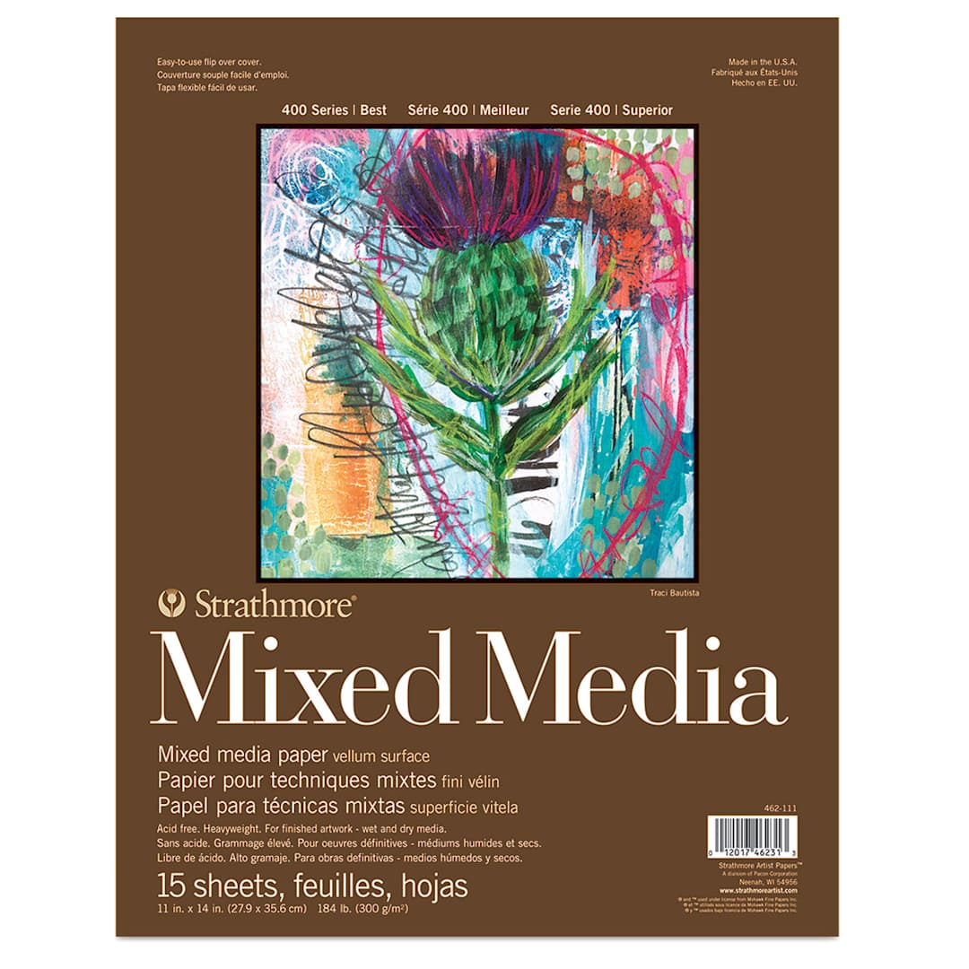 Open in modal - Strathmore 400 Series Mixed Media Pad - 11" x 14", 15 Sheets, front cover