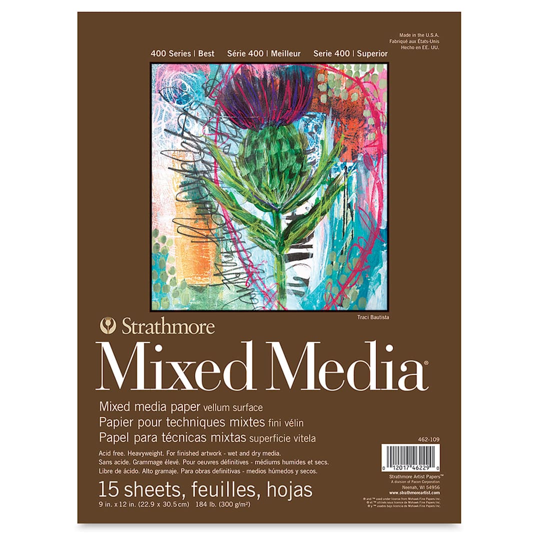 Open in modal - Strathmore 400 Series Mixed Media Pad - 9" x 12", 15 Sheets, front cover