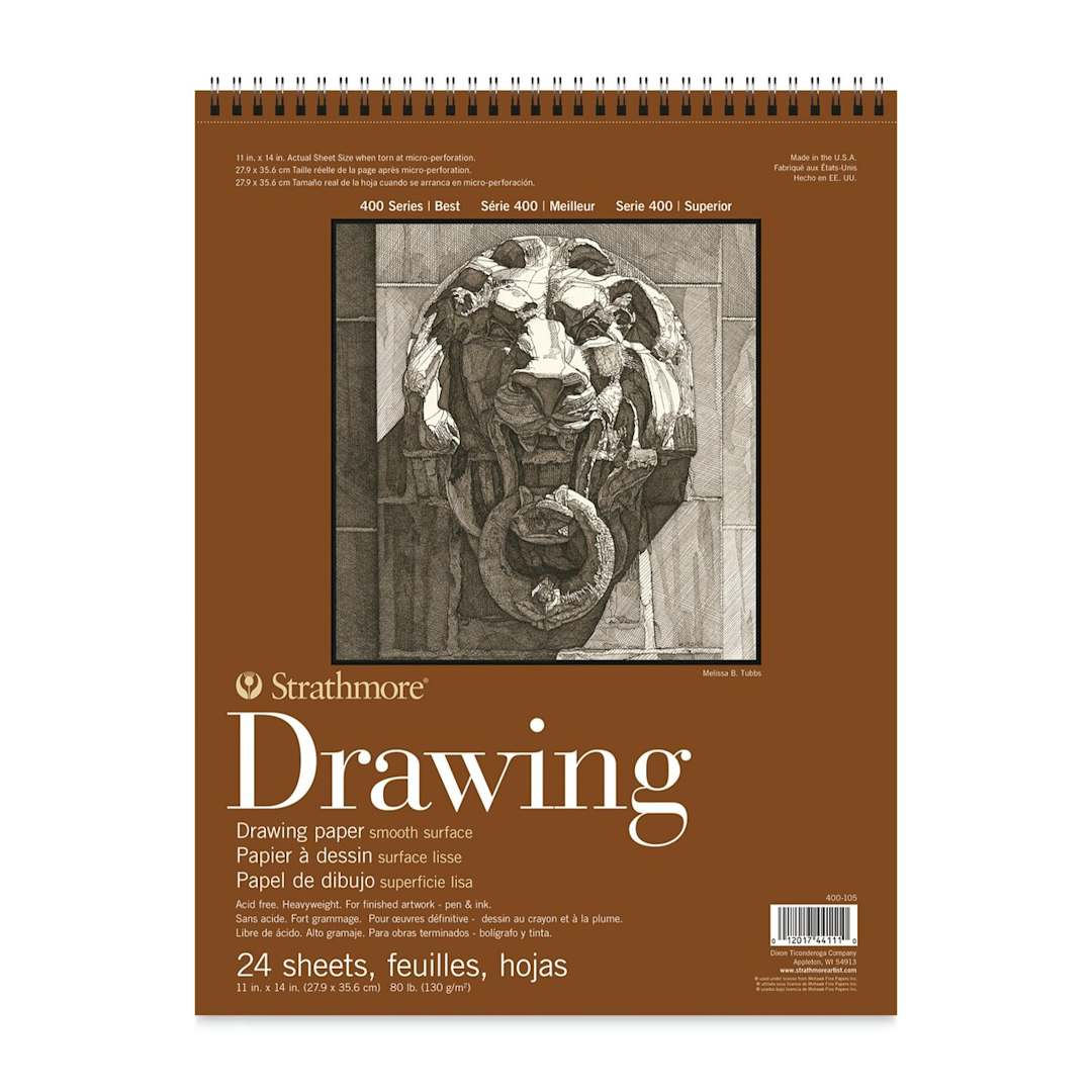 Open in modal - Strathmore 400 Series Smooth Surface Drawing Pad - 11" x 14", 24 Sheets