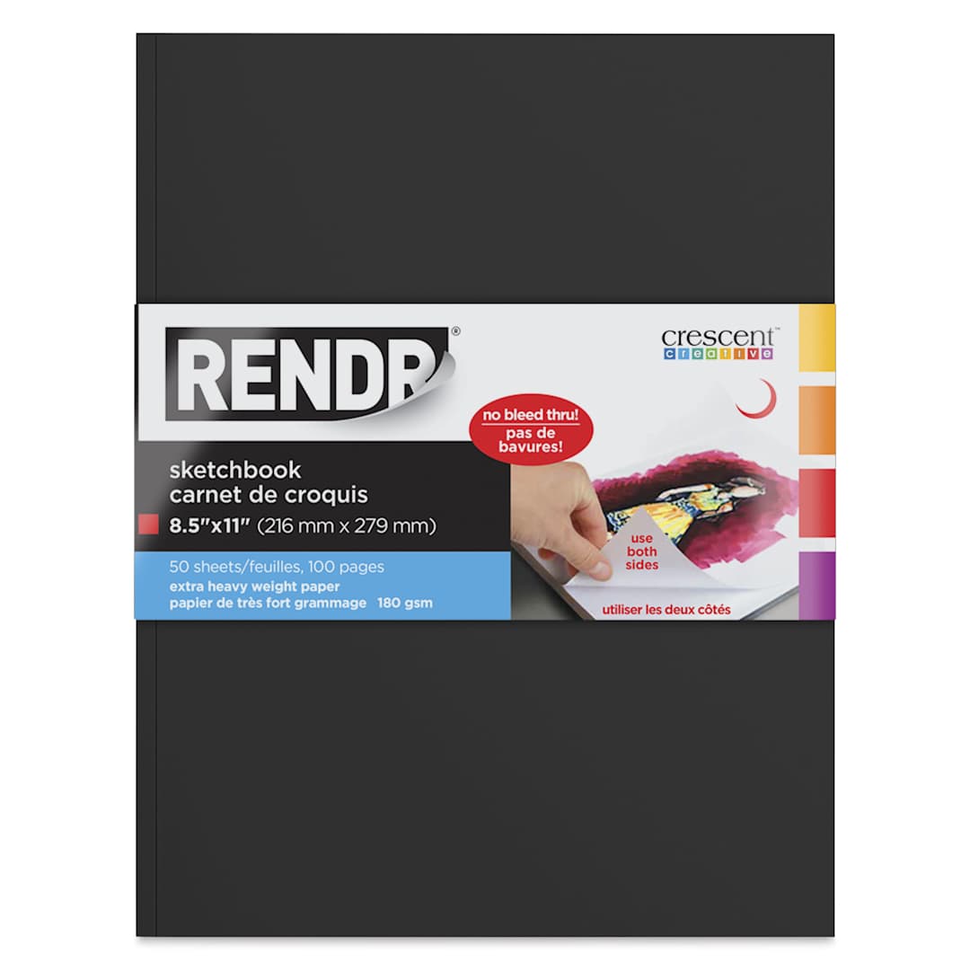 Open in modal - Crescent Rendr Softcover Sketchbook - 8-1/2" x 11", front cover