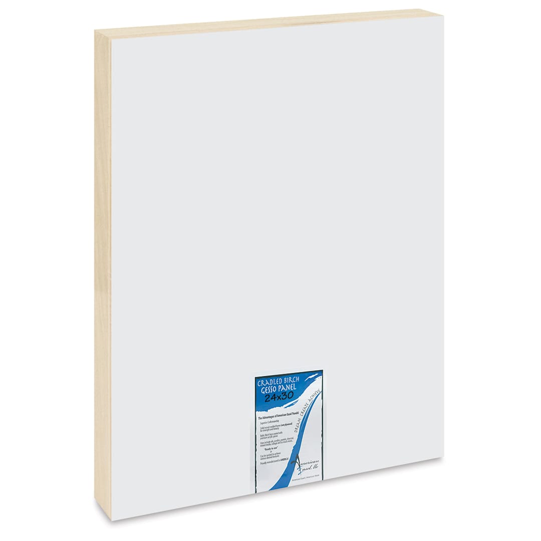 Open in modal - American Easel Gessoed Wood Painting Panel - 24" x 30", 1-5/8 Deep Cradle
