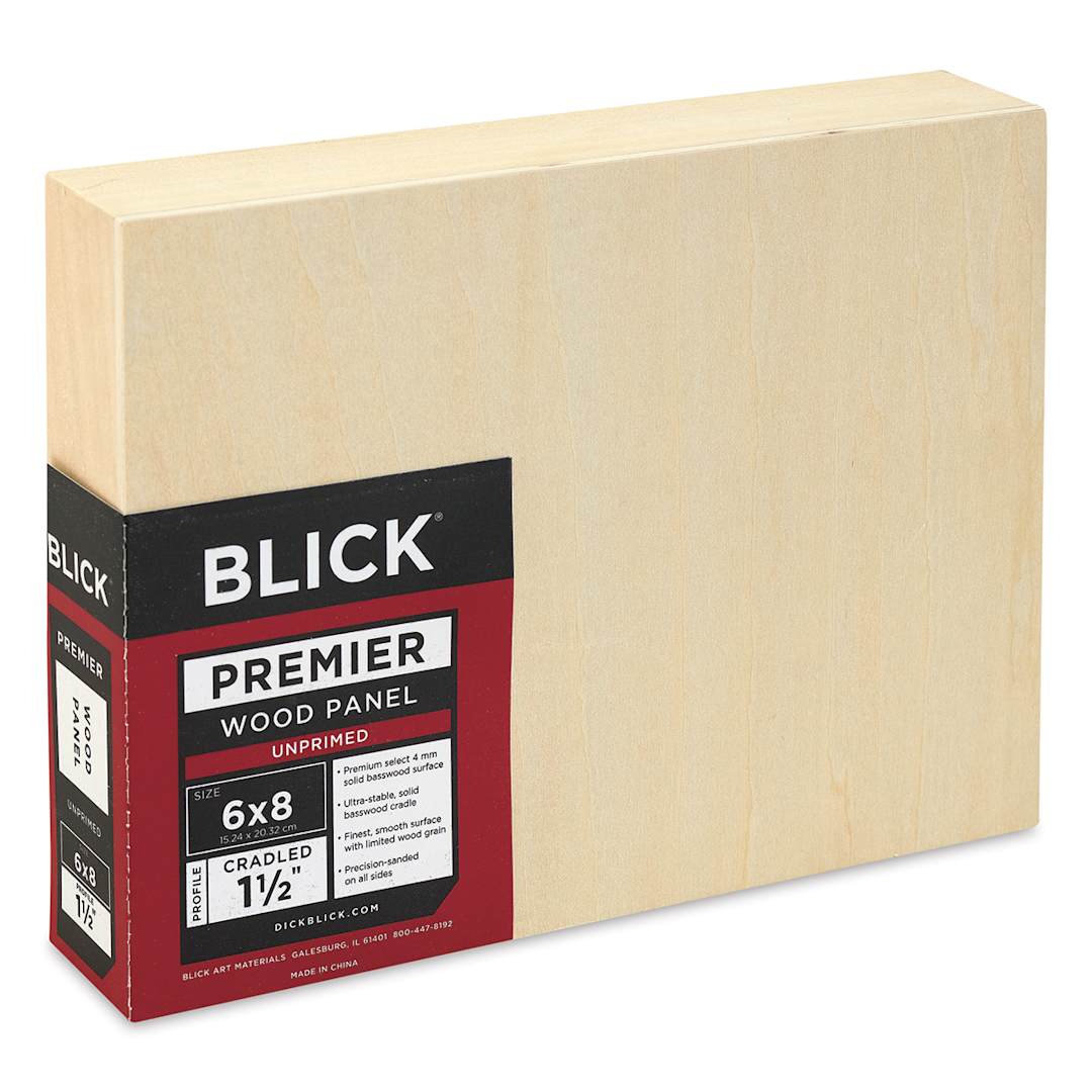 Open in modal - Blick Premier Wood Panel - 6'' x 8'', 1-1/2'' Gallery Profile, Cradled (side view)