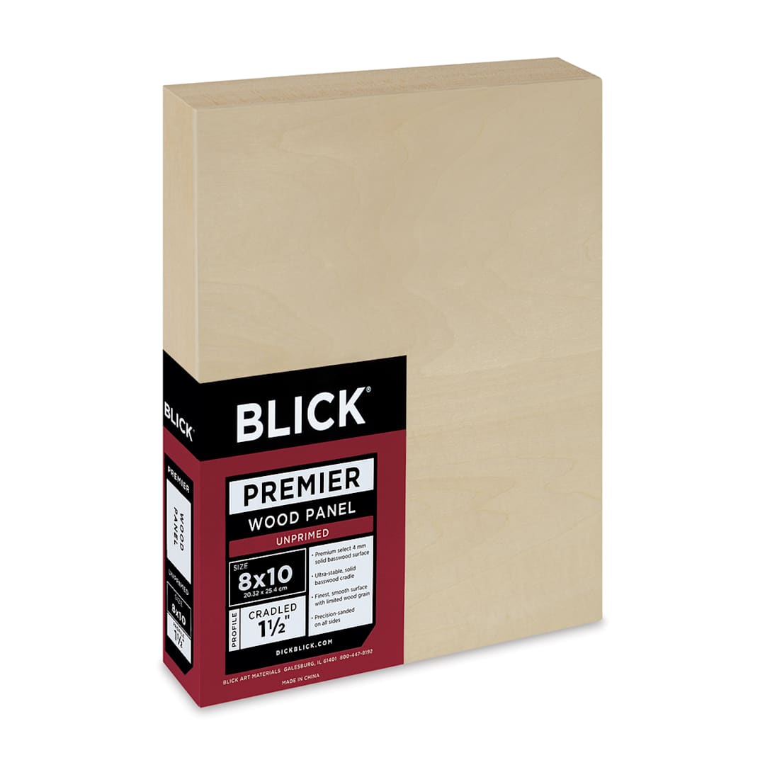 Open in modal - Blick Premier Wood Panel - 8'' x 10'', 1-1/2'' Gallery Profile, Cradled (side view)