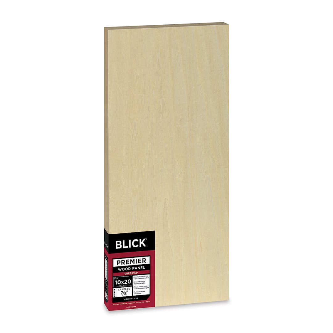 Open in modal - Blick Premier Wood Panel - 10'' x 20'', 7/8'' Traditional Profile, Cradled (side view)