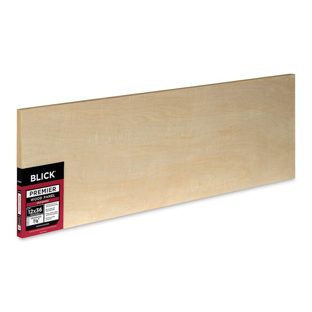 Open in modal - Blick Premier Wood Panel - 12'' x 36'', 7/8'' Traditional Profile, Cradled (side view)