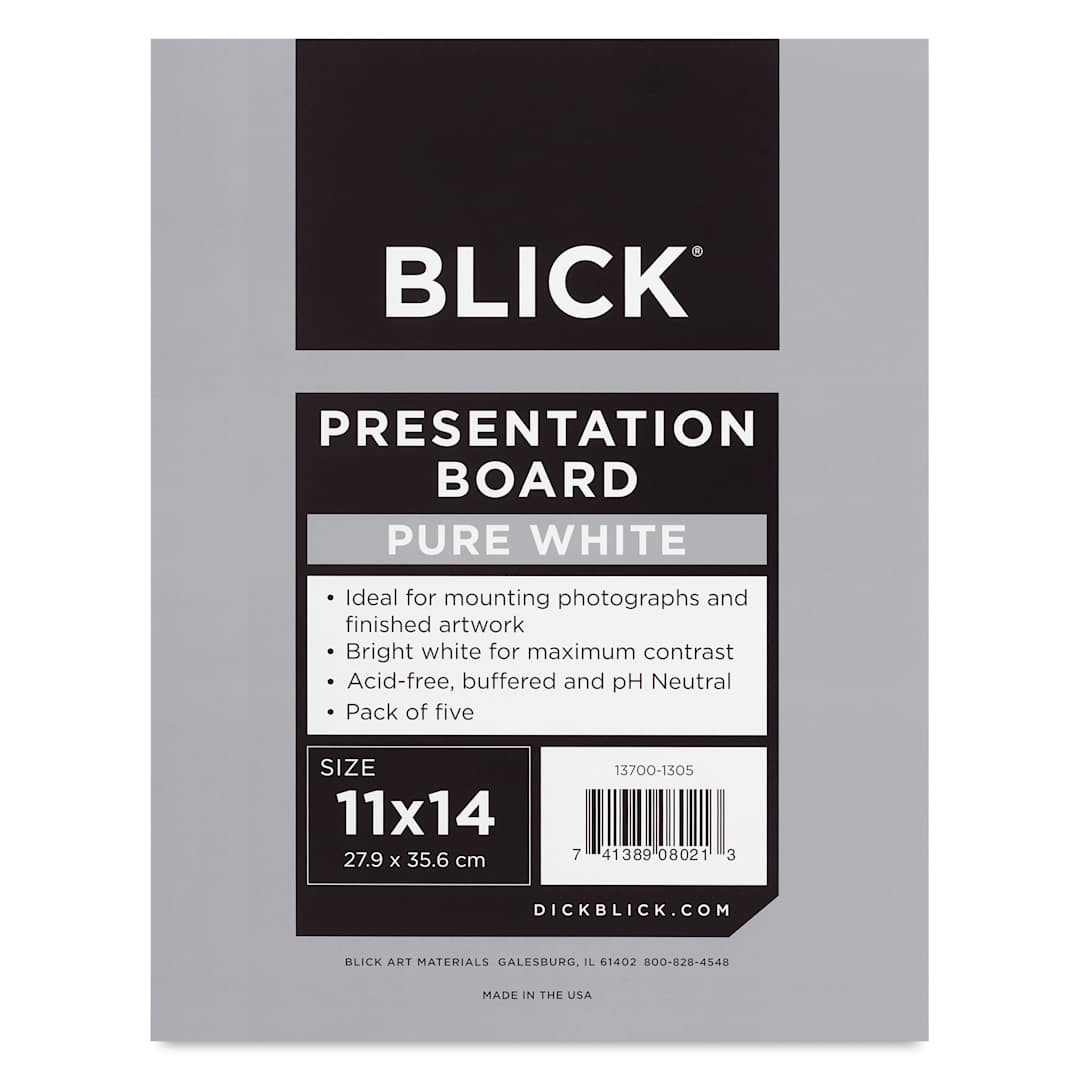 Open in modal - Blick Presentation Board Pack - 11" x 14", Pure White, Pkg of 5