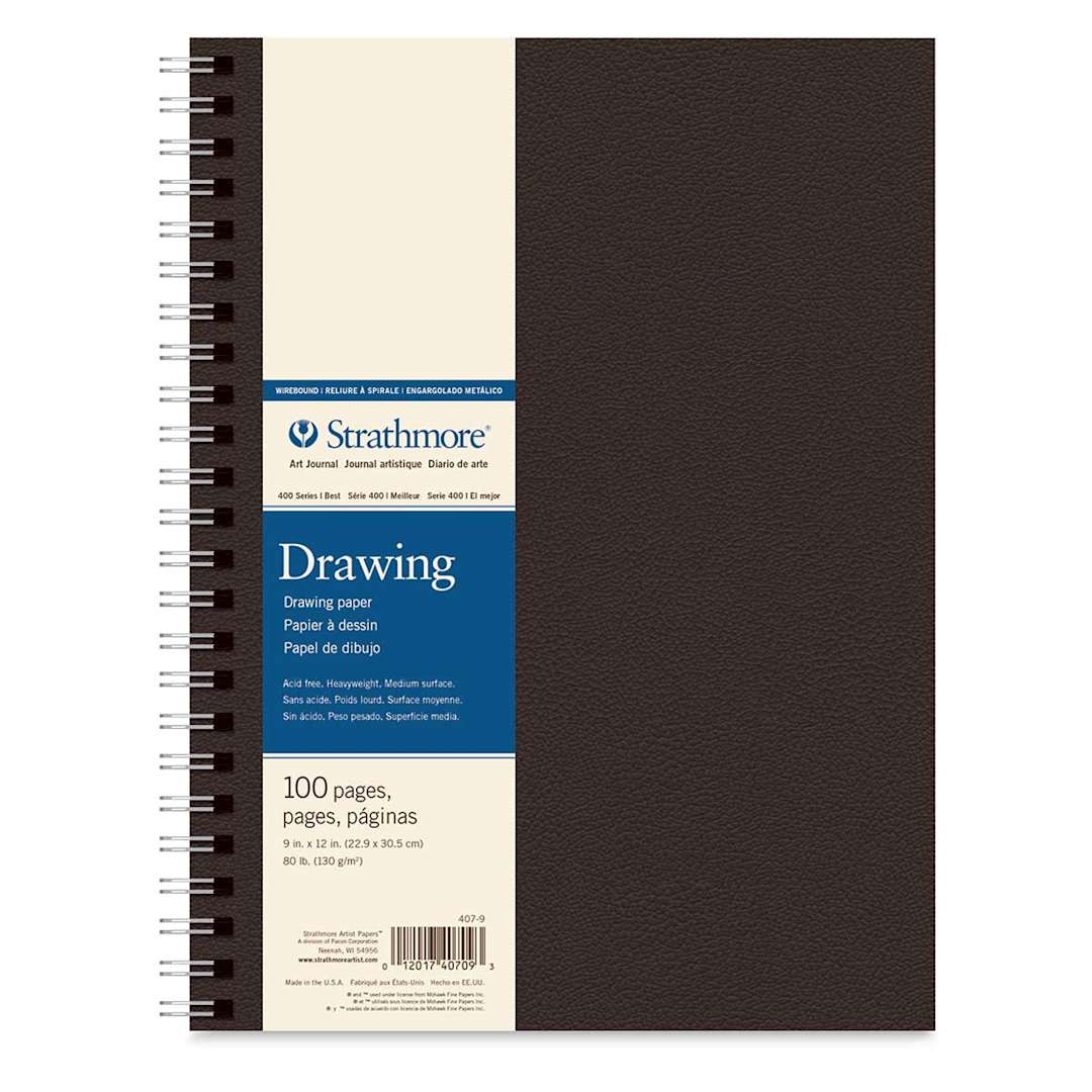 Open in modal - Strathmore 400 Series Drawing Art Journals - Front view of Journal with label