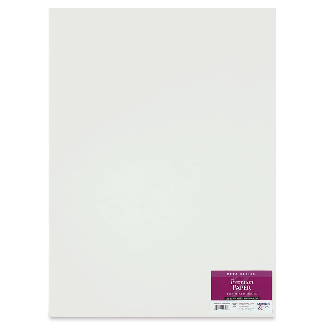 Open in modal - Stillman & Birn Zeta Series Mixed Media Paper - Front of package of 5 sheets