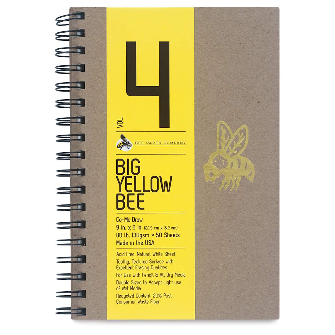 Open in modal - Big Yellow Bee Co-Mo Sketchbook - 9" x 6", Wire Bound, 50 Sheets