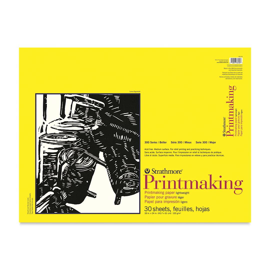 Open in modal - Strathmore 300 Series Printmaking Paper - 18" x 24", 30 Sheets