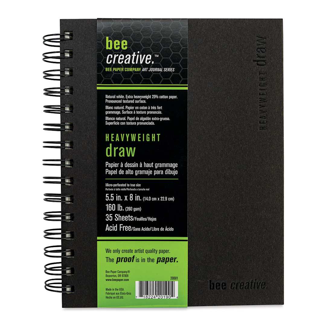 Open in modal - Bee Creative Drawing Book - 8" x 5.5", Wire Bound, 50 Sheets