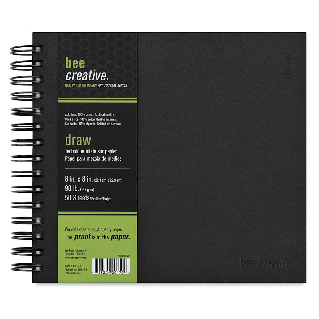 Open in modal - Bee Creative Drawing Book - 8" x 8", Wire Bound, 50 Sheets