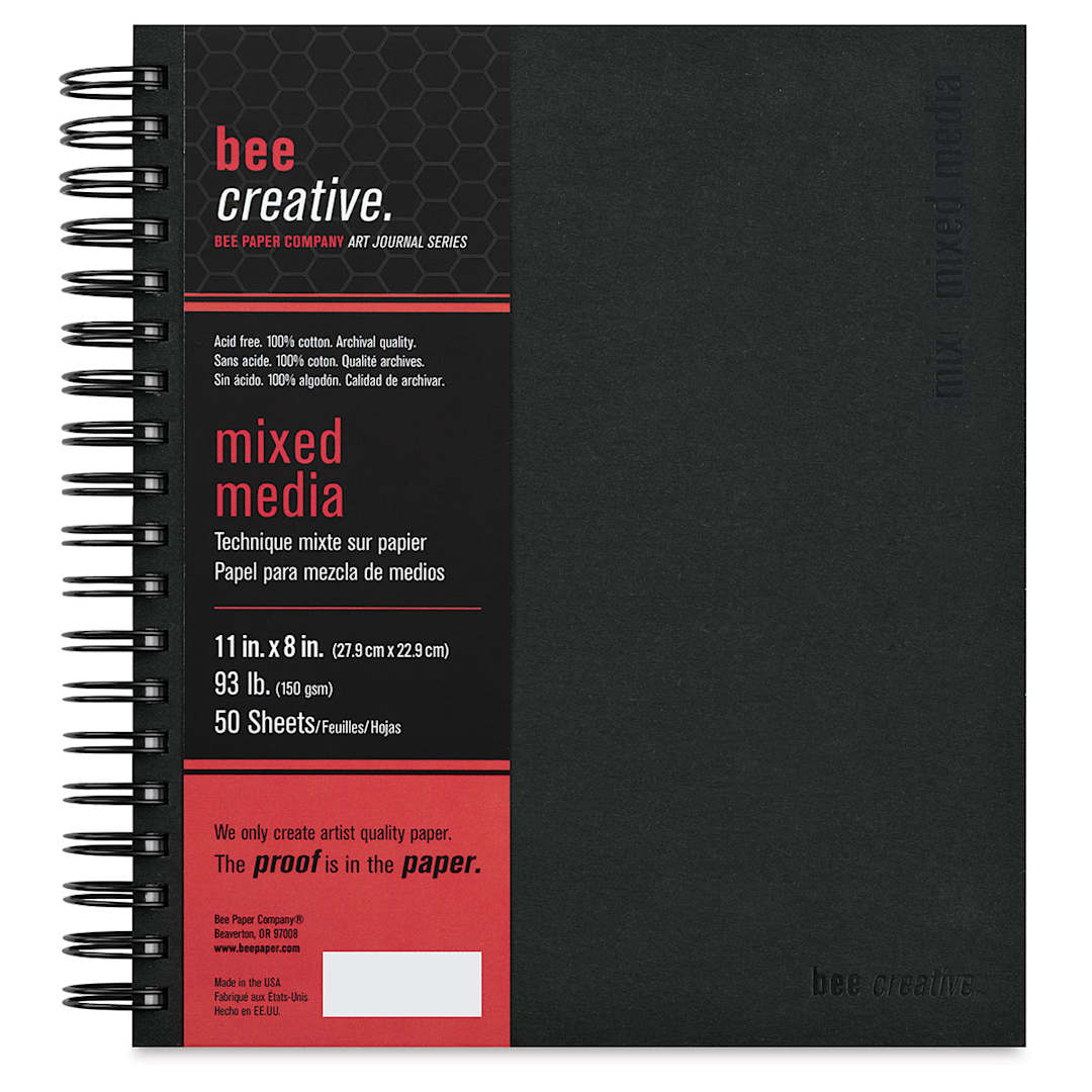 Open in modal - Bee Creative Mixed Media Book - 11" x 8.5", 50 Sheets, 93 lb