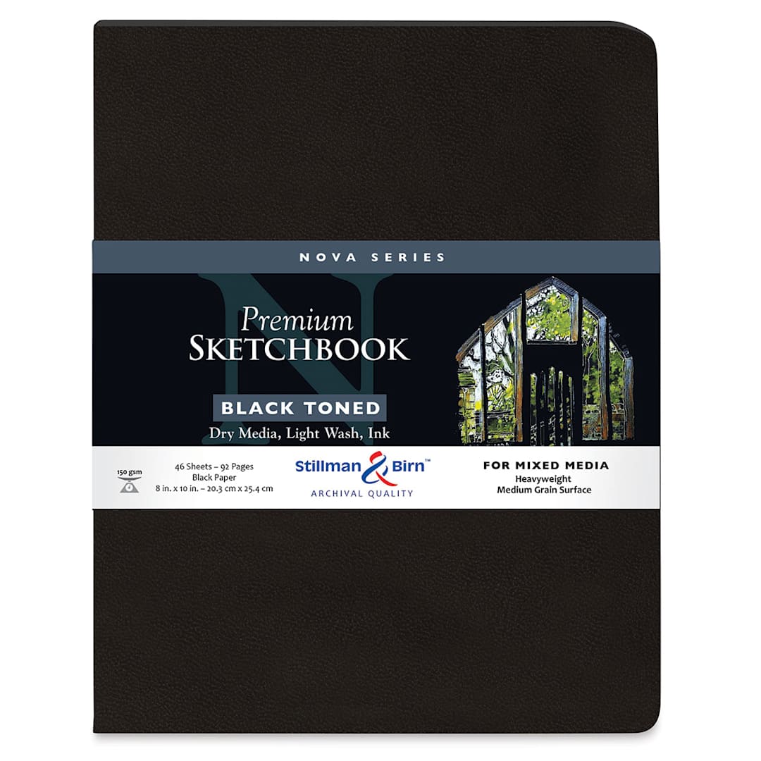 Open in modal - Stillman & Birn Nova Series Toned Softcover Sketchbook - Black, 8" x 10", front cover
